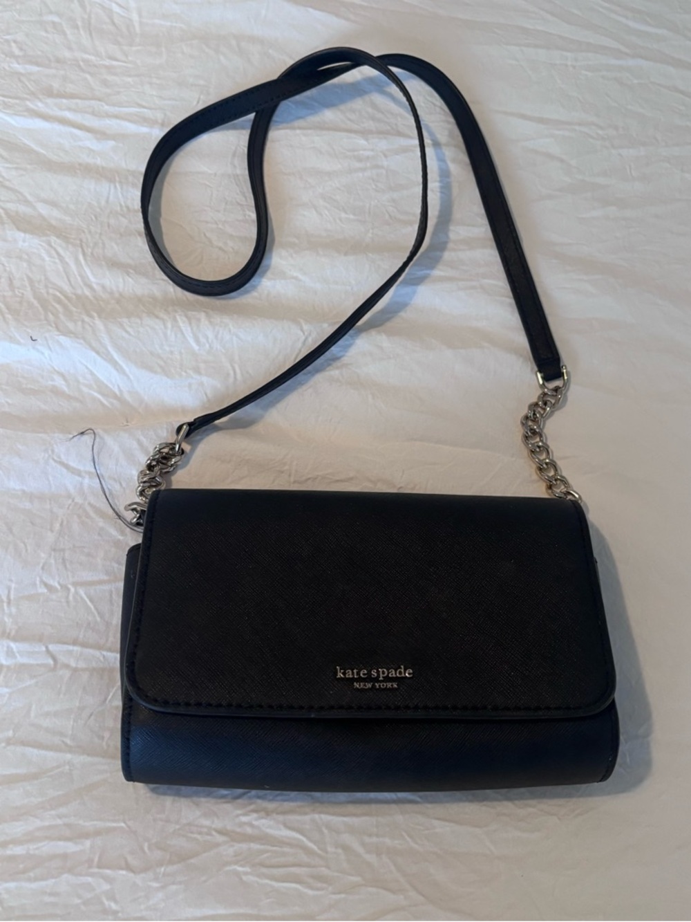 kate spade black crossbody with chain strap